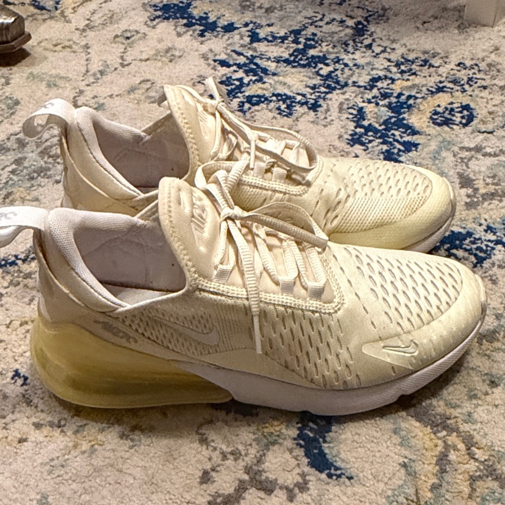 Nike Women's White and Cream Sneakers